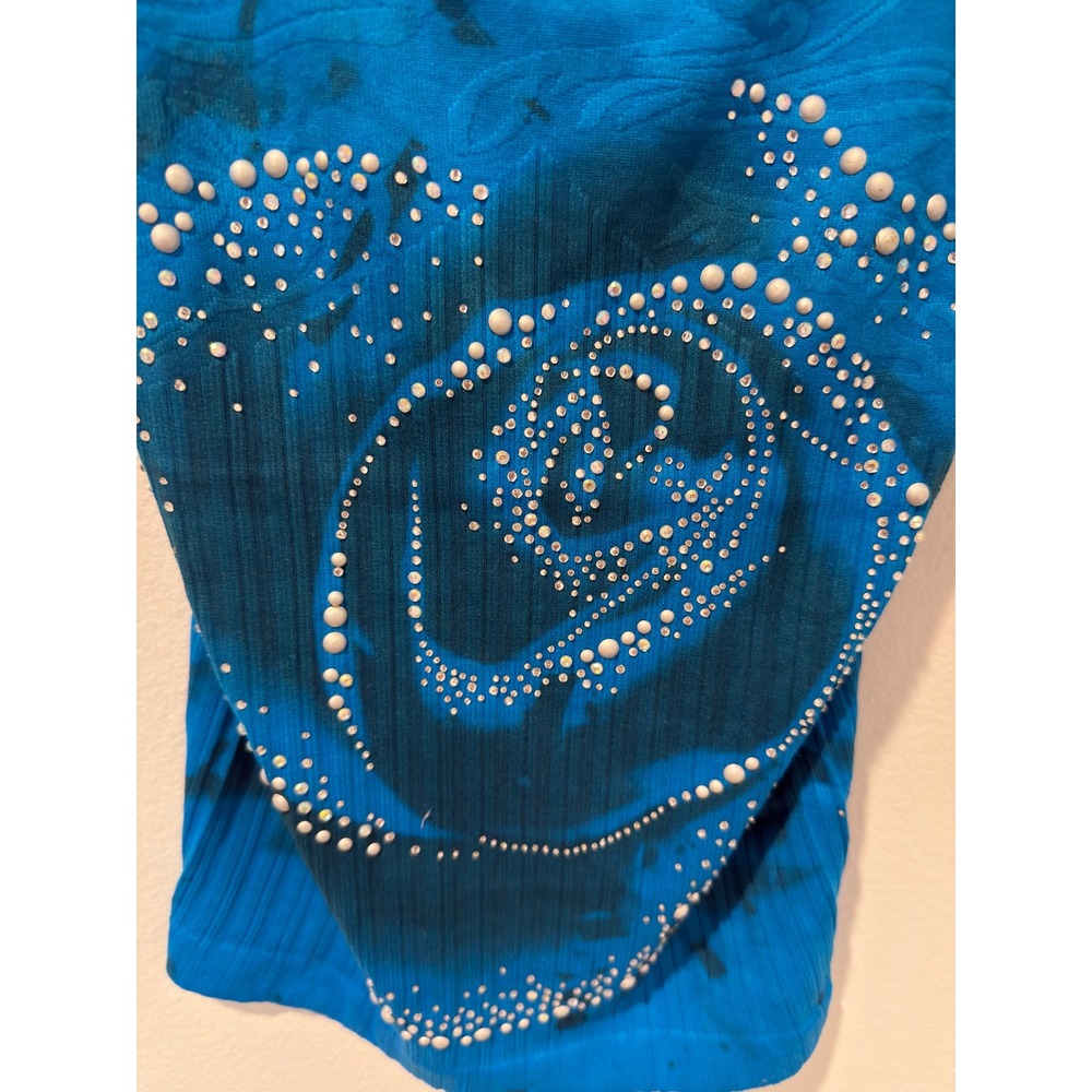 Blue Rose Rhinestone Studded Cami Fairy Top - Picture 2 of 5